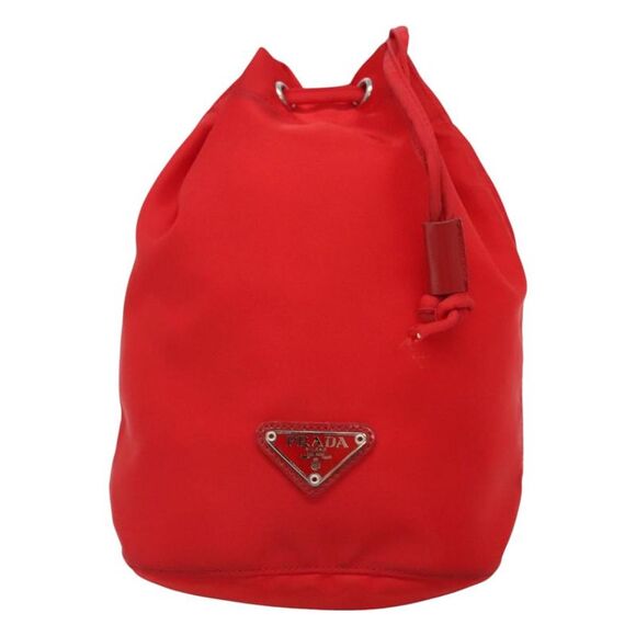 Prada Tessuto Red Nylon Clutch Bag (Pre-Owned) - Picture 1 of 16